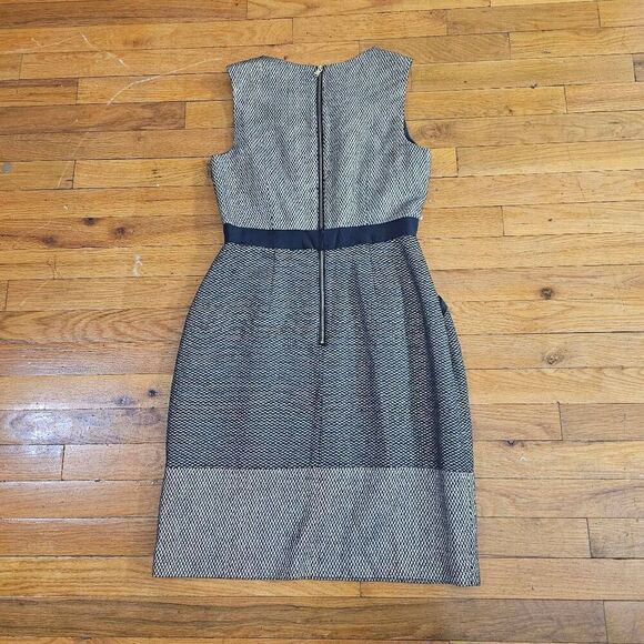 Shoshanna Sheath Dress Size 4 Black Gold Sleeveless Above Knee - Picture 7 of 9